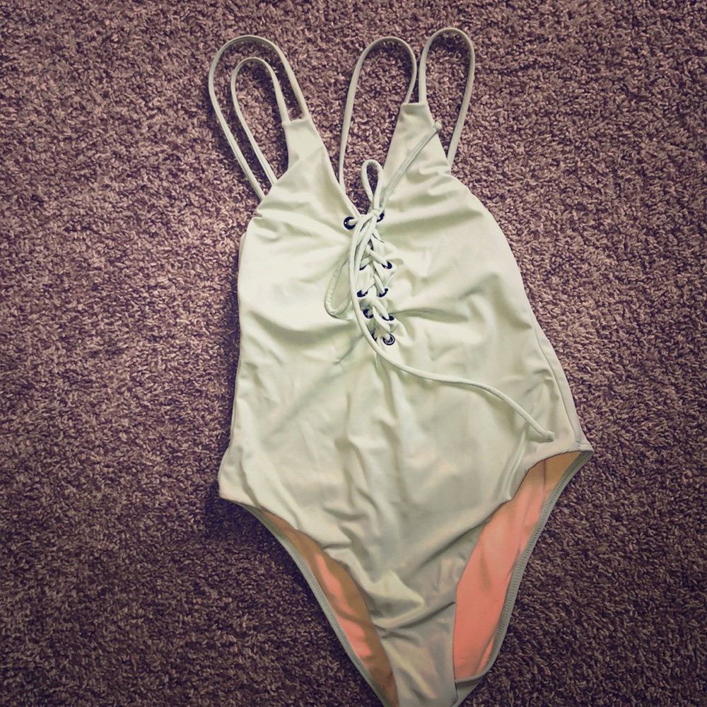 Pacsun Teal One Piece swim suit
